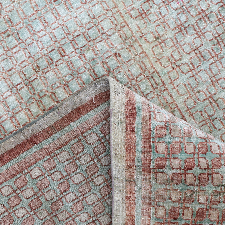 Grey & Pink Alchemy Traditional Silk Rug - 11'1" x 11'9"