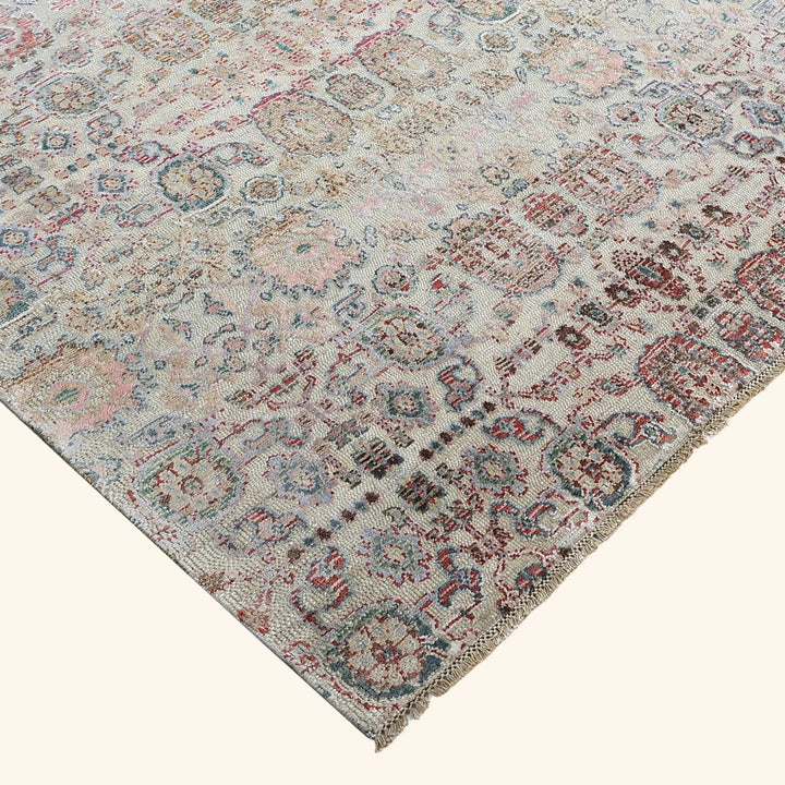 Cream Alchemy Transitional Wool Silk Blend Rug - 16' x 20'