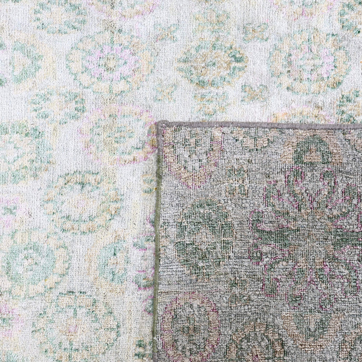 Grey Alchemy Traditional Silk Rug - 9'8" x 10'7"