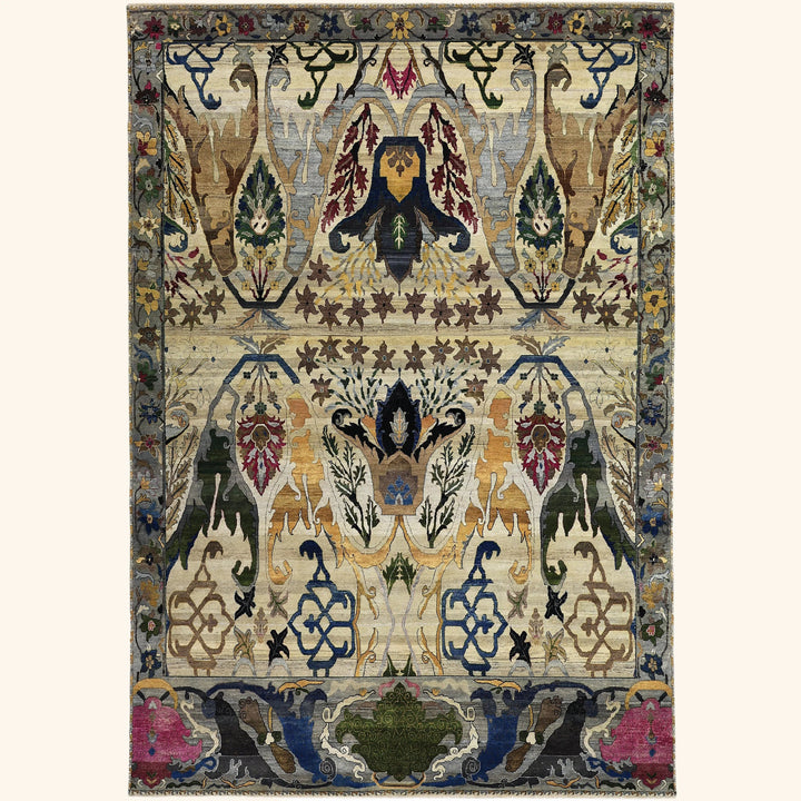 Cream Multicolored Alchemy Wool Rug - 10' x 14'