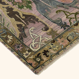 Dusty Pink Alchemy Traditional Wool Rug - 6'2" x 9'4" - hover