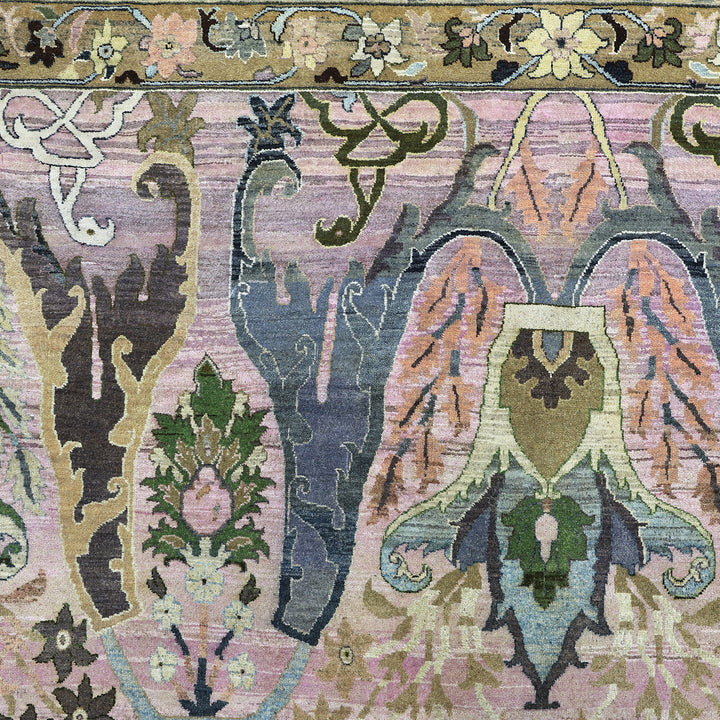 Dusty Pink Alchemy Traditional Wool Rug - 6'2" x 9'4"