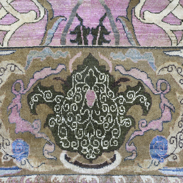 Dusty Pink Alchemy Traditional Wool Rug - 6'2" x 9'4"