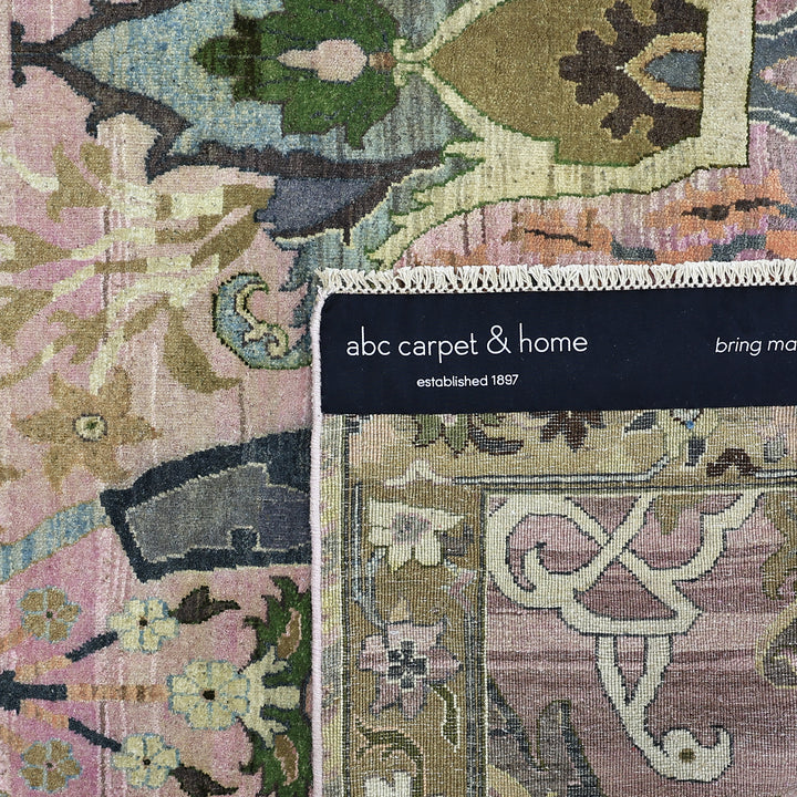 Dusty Pink Alchemy Traditional Wool Rug - 6'2" x 9'4"