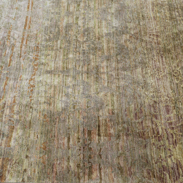 Grey & Gold Alchemy Transitional Silk Rug - 3'11" x 5'10"