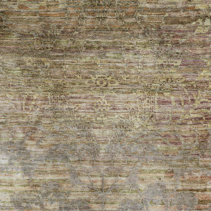 Grey & Gold Alchemy Transitional Silk Rug - 3'11" x 5'10"