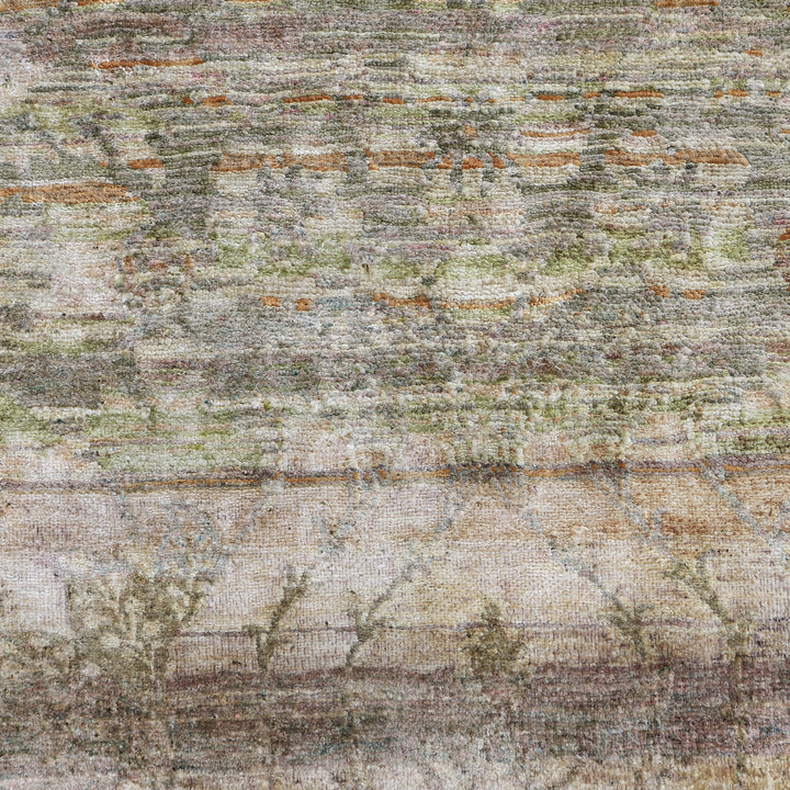 Grey & Gold Alchemy Transitional Silk Rug - 3'11" x 5'10"