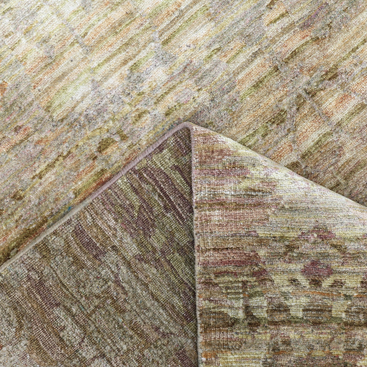 Grey & Gold Alchemy Transitional Silk Rug - 3'11" x 5'10"