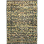 Black & Gold Alchemy Traditional Wool Rug - 5'10" x 7'3"