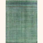 Teal Alchemy Transitional Silk Rug - 8'11" x 11'11"