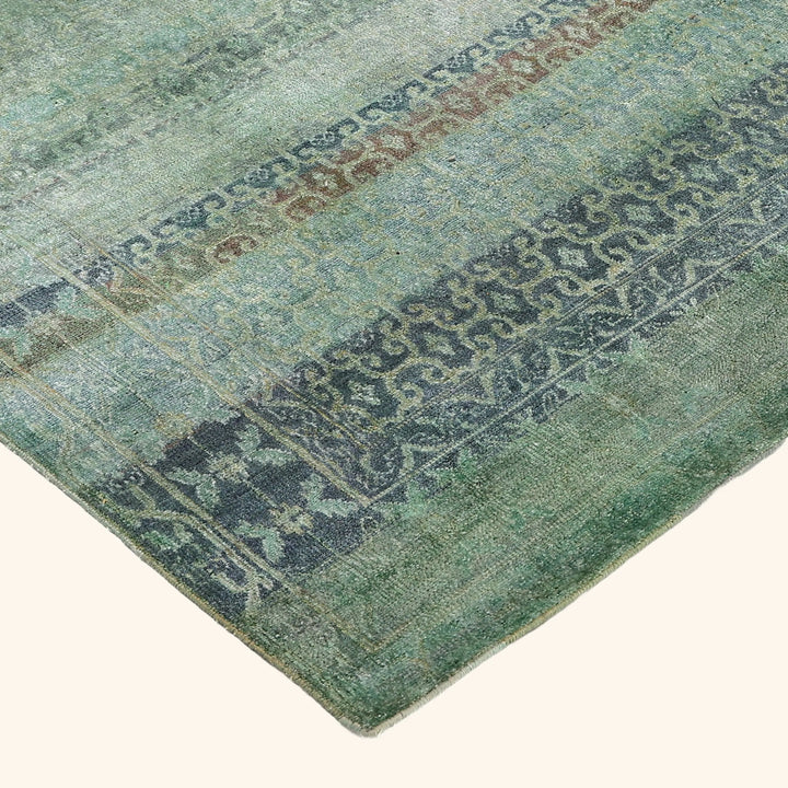Teal Alchemy Transitional Silk Rug - 8'11" x 11'11"