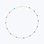Image for Italian 18KYG Turquoise and Gold Chain Necklace