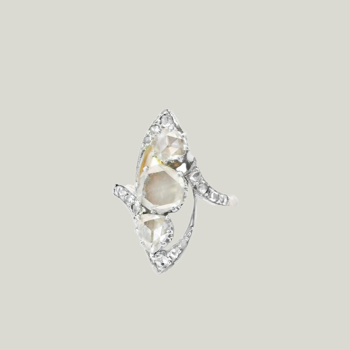 Image for French 18KYG & Plat Belle Epoque Diamond Ring