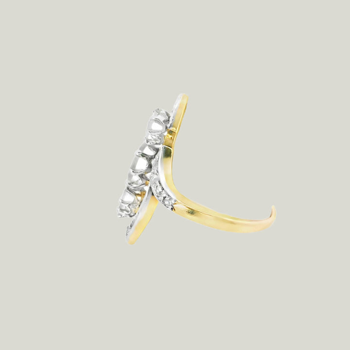 Image for French 18KYG & Plat Belle Epoque Diamond Ring