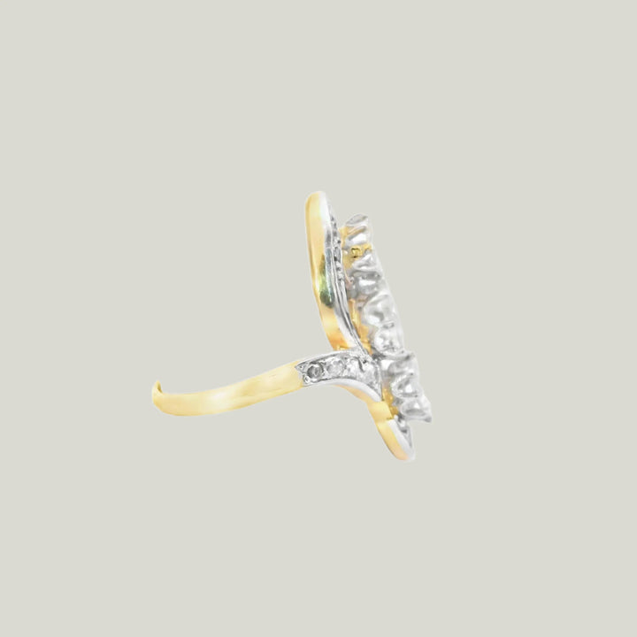 Image for French 18KYG & Plat Belle Epoque Diamond Ring