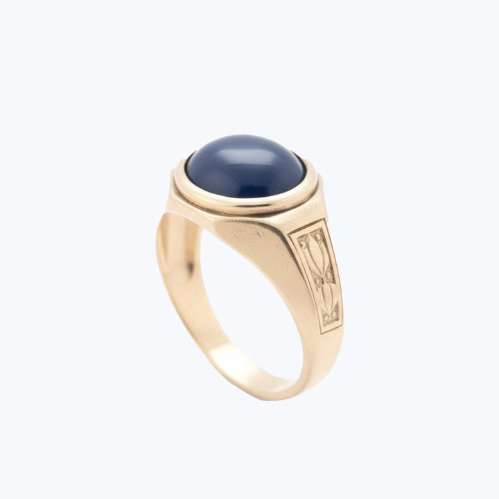 Image for J.E. Caldwell 10KYG Lapis Lazuli Ring Circa 1910