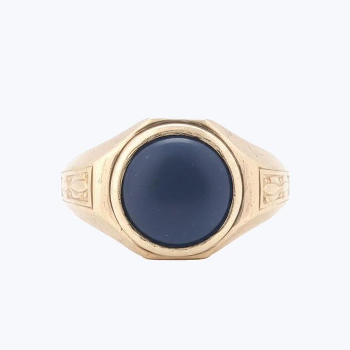 Image for J.E. Caldwell 10KYG Lapis Lazuli Ring Circa 1910