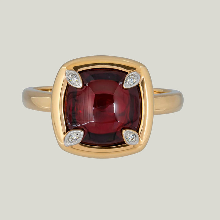 Image for 14KYG Garnet Diamond Accent Ring