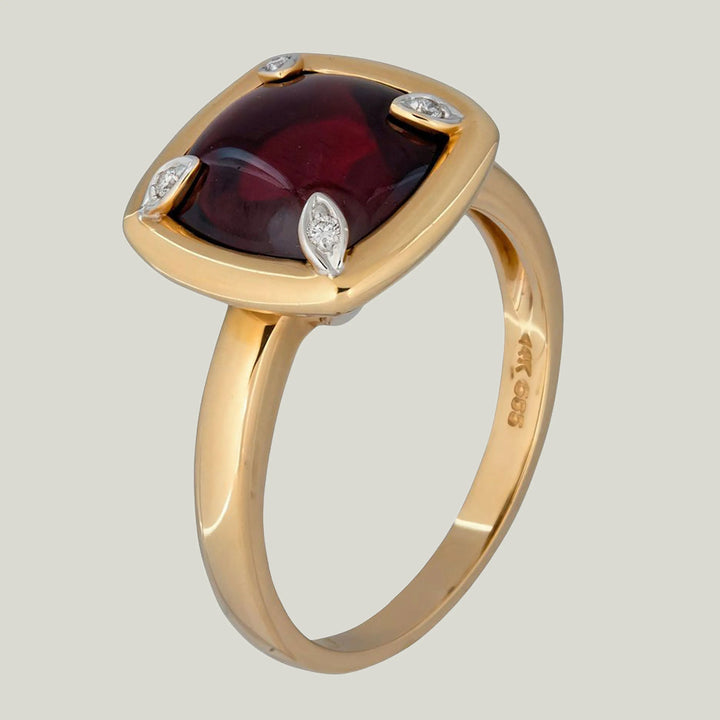 Image for 14KYG Garnet Diamond Accent Ring