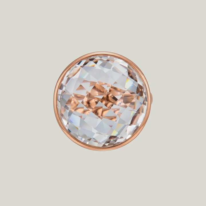 Image for Italian 14KYG Quartz Cocktail Ring