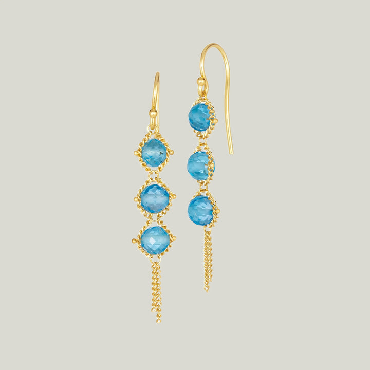 Image for 5 cts London Blue Topaz Woven Earrings