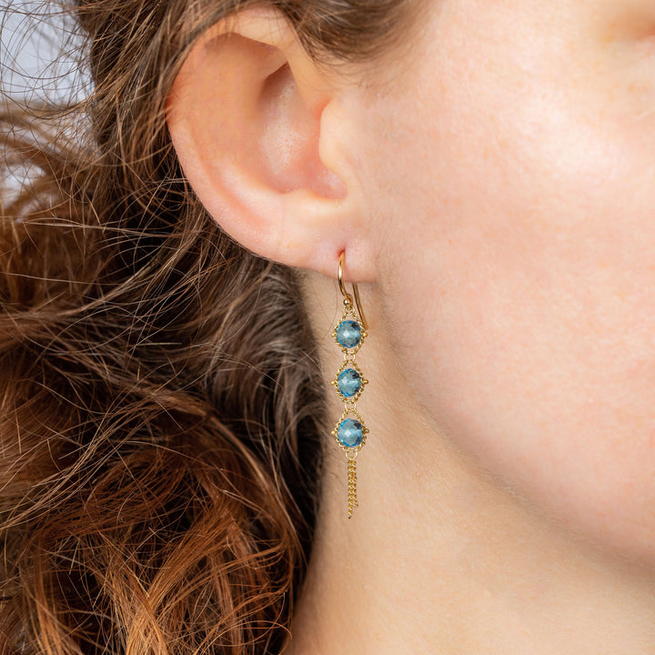 Image for 5 cts London Blue Topaz Woven Earrings