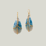 Image for 34.15 cts. Diamond Draped Earrings with Blue Quartz Lazulite in 18k