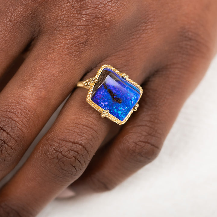 Image for 12.26 cts. Boulder Opal Ring in 18k