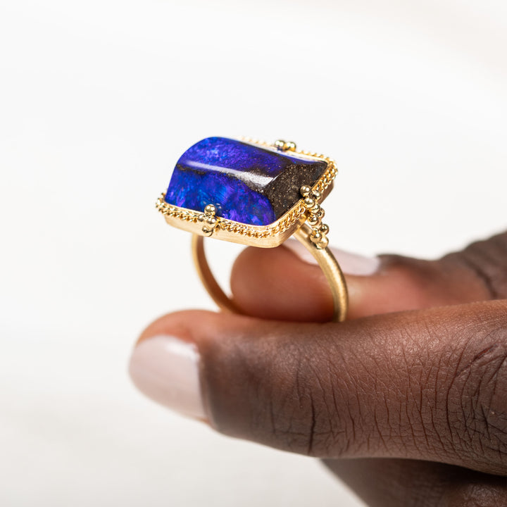 Image for 12.26 cts. Boulder Opal Ring in 18k
