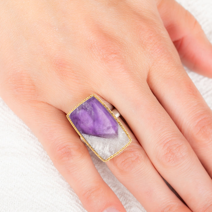 Image for One of a Kind Rectangular Amethyst Ring