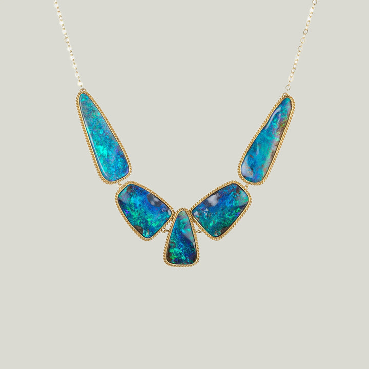 Image for One of a Kind 5-stone Boulder Opal Necklace