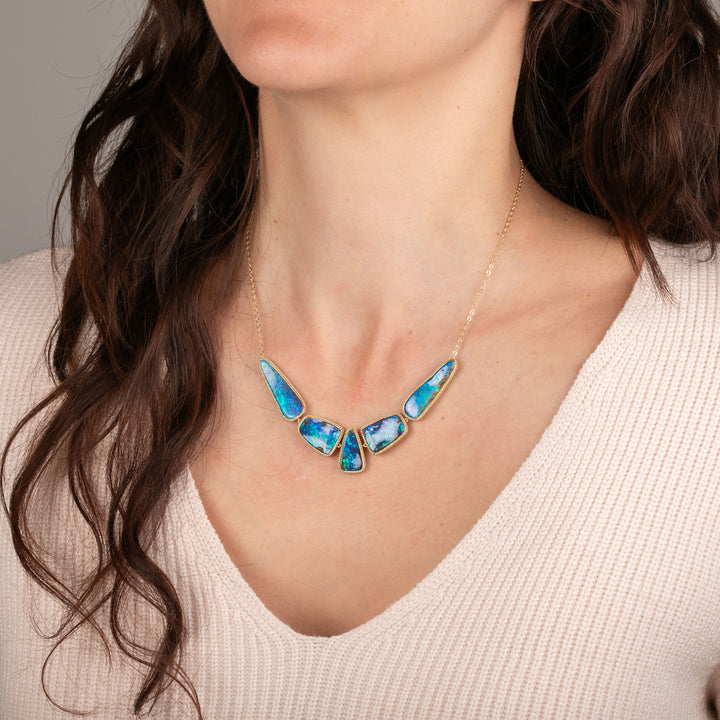 Image for One of a Kind 5-stone Boulder Opal Necklace