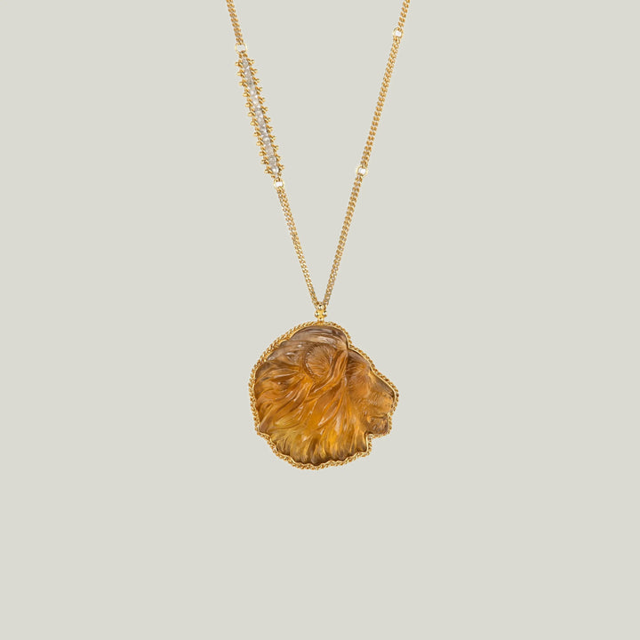Image for One of a Kind Citrine Lion Necklace