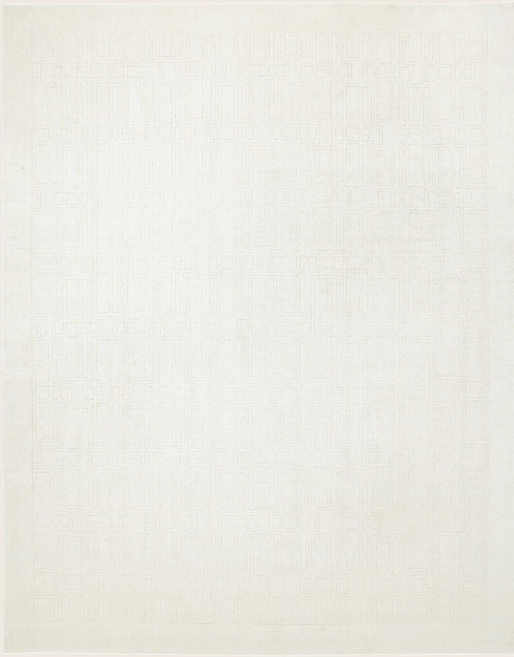 Ivory Contemporary Wool Rug - 9' x 12'