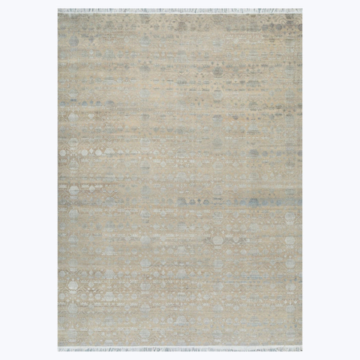 Image for Beige & Grey Transitional Wool Silk Blend Rug - 10' x 14'