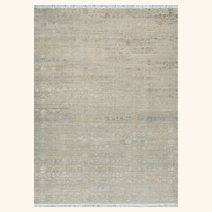 Image for Beige & Grey Transitional Wool Silk Blend Rug - 10' x 14'