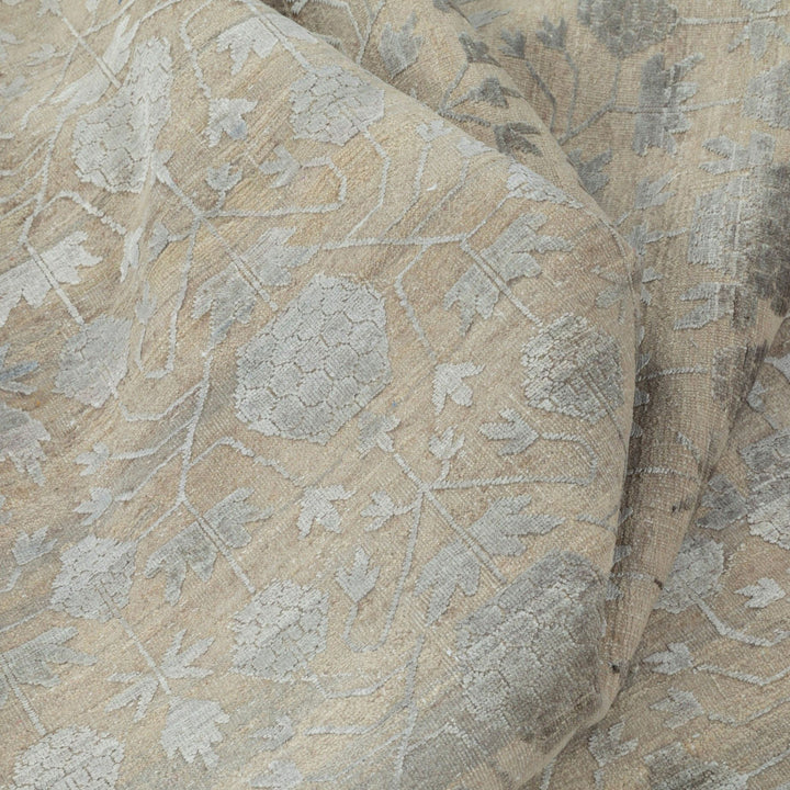 Image for Beige & Grey Transitional Wool Silk Blend Rug - 10' x 14'