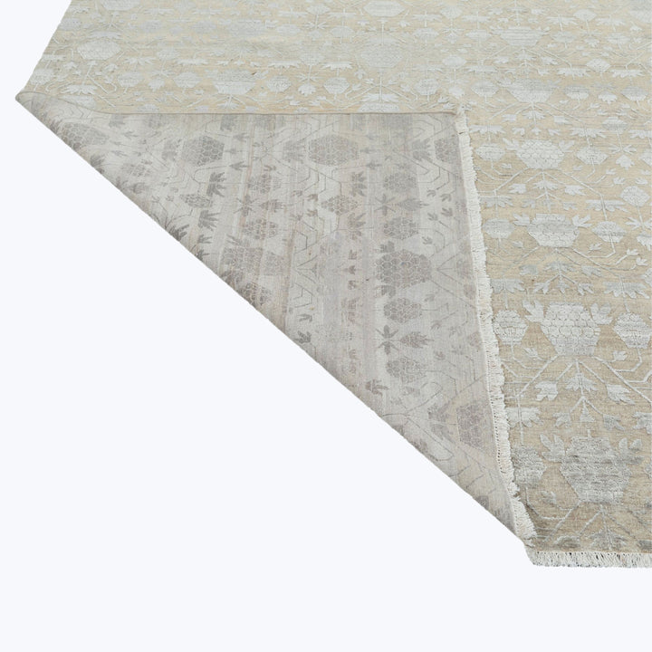Image for Beige & Grey Transitional Wool Silk Blend Rug - 10' x 14'