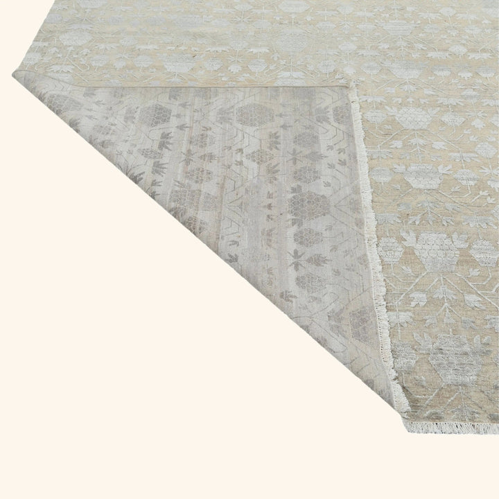 Image for Beige & Grey Transitional Wool Silk Blend Rug - 10' x 14'