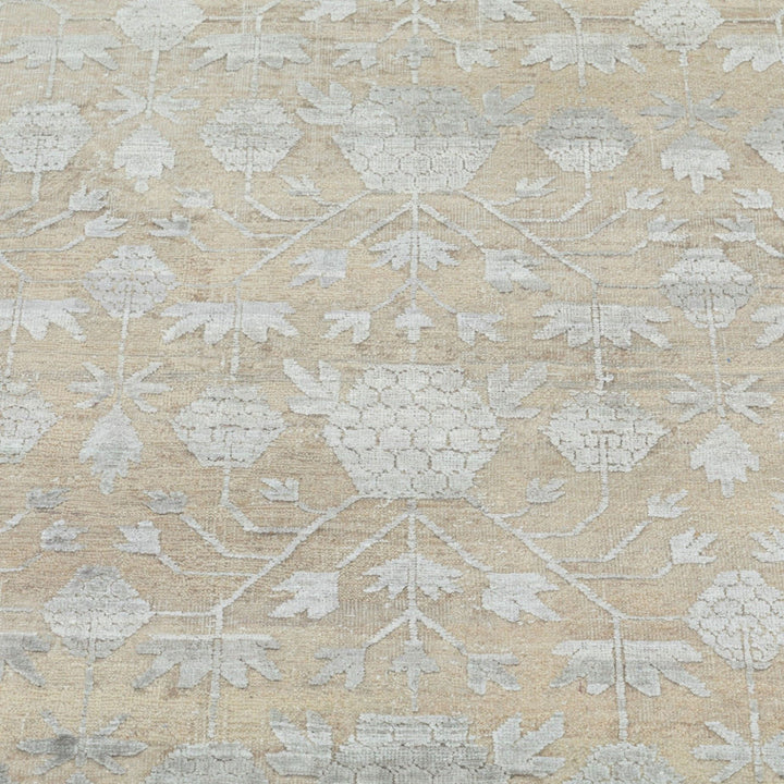 Image for Beige & Grey Transitional Wool Silk Blend Rug - 10' x 14'
