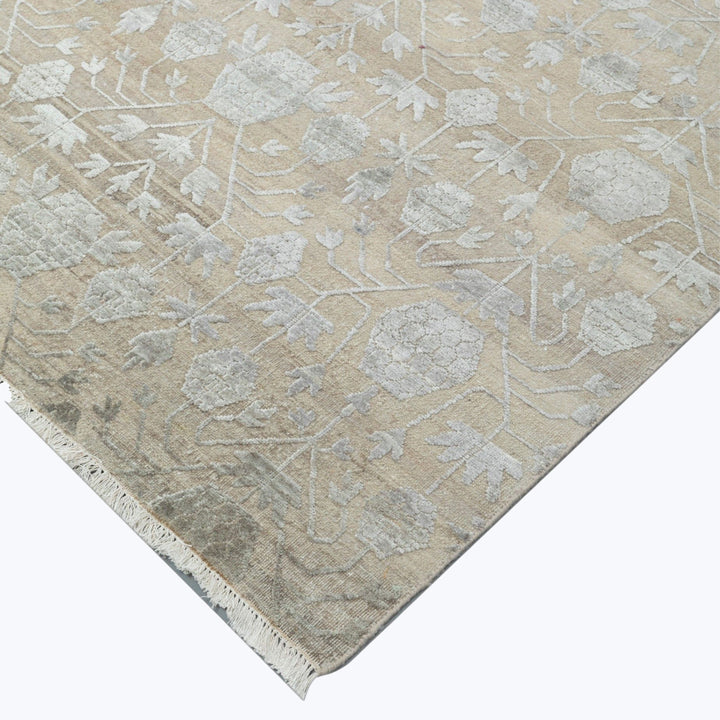Image for Beige & Grey Transitional Wool Silk Blend Rug - 10' x 14'