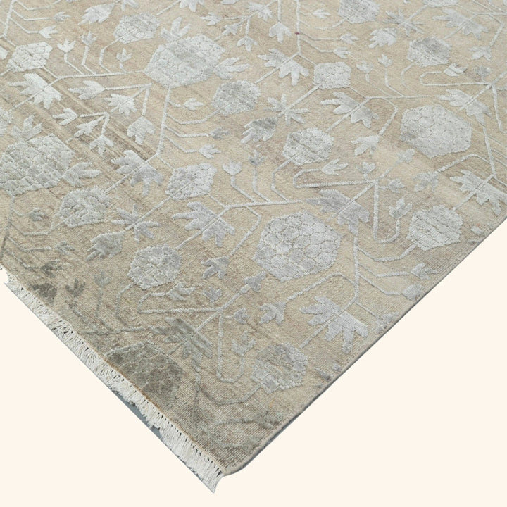 Image for Beige & Grey Transitional Wool Silk Blend Rug - 10' x 14'