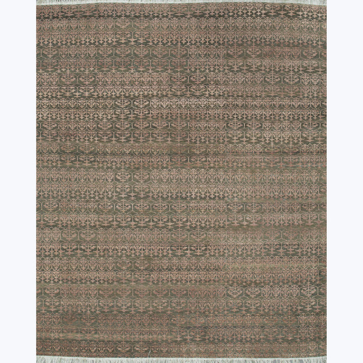 Image for Olive & Pink Transitional Wool Silk Blend Rug - 8' x 10'