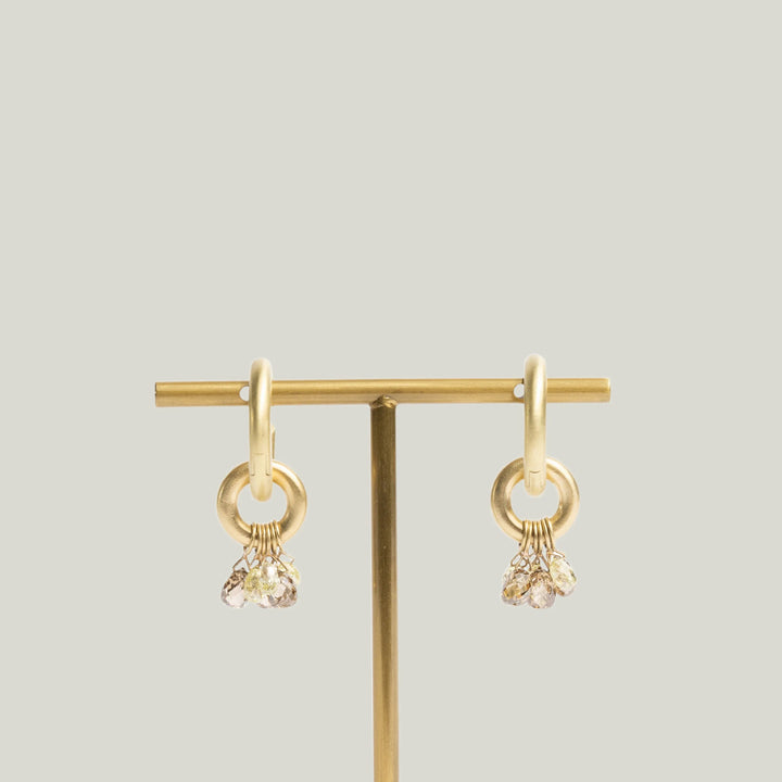 Image for Diamond Briolette Hoops