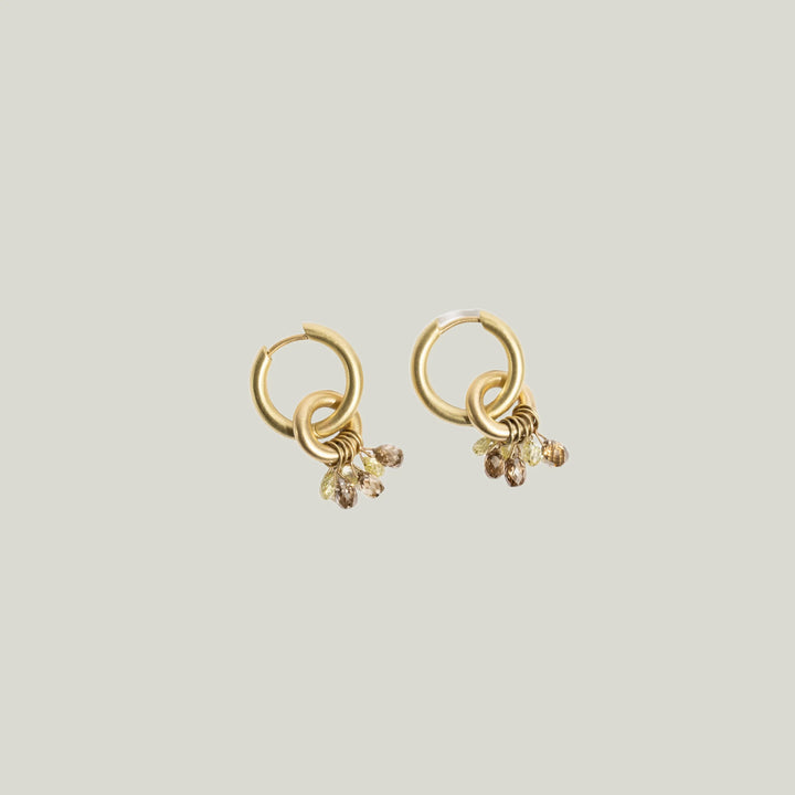 Image for Diamond Briolette Hoops