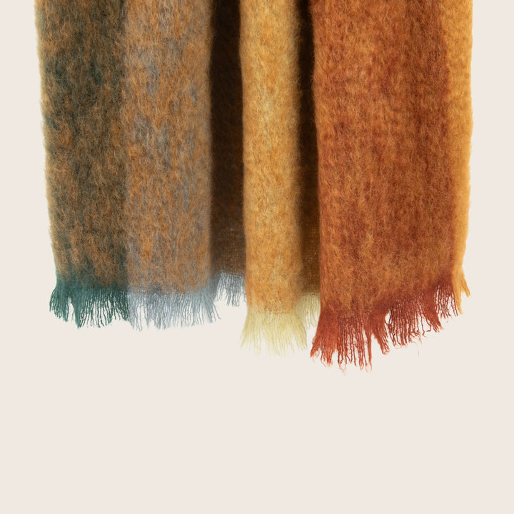 Mohair Check Throw