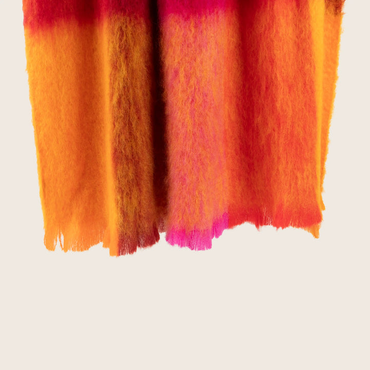 Mohair Check Throw