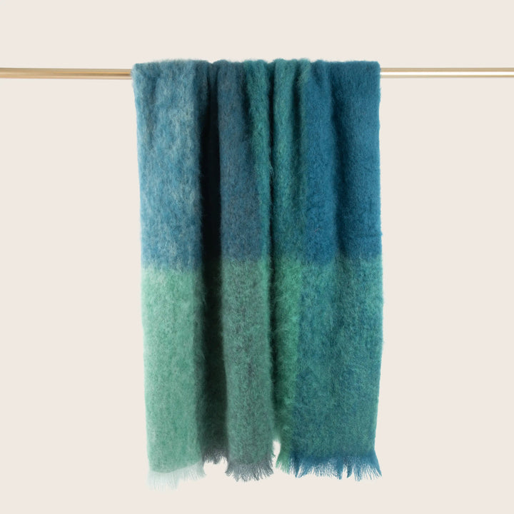 Mohair Check Throw