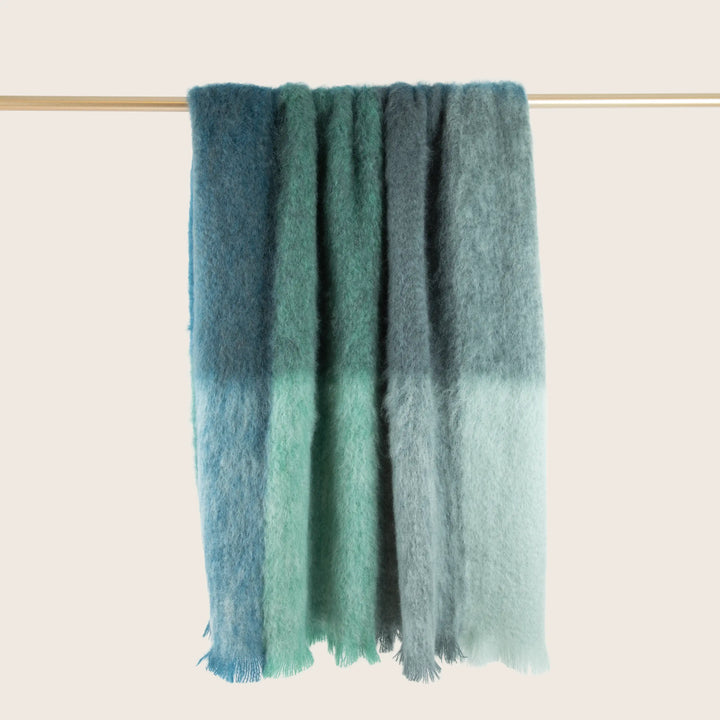 Mohair Check Throw