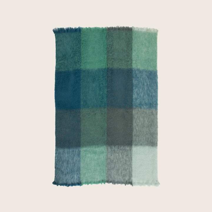 Mohair Check Throw